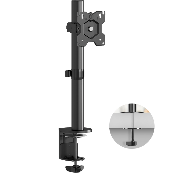 Desk Mount for Monitor 13"-34" max 8 kg, Tilt-Swivel, with Rotation, Black D101E