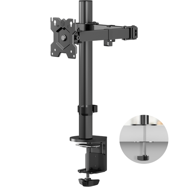 Desk Mount for Monitor 13"-34" max 8 kg, Tilt-Swivel, with Rotation, Black D121E