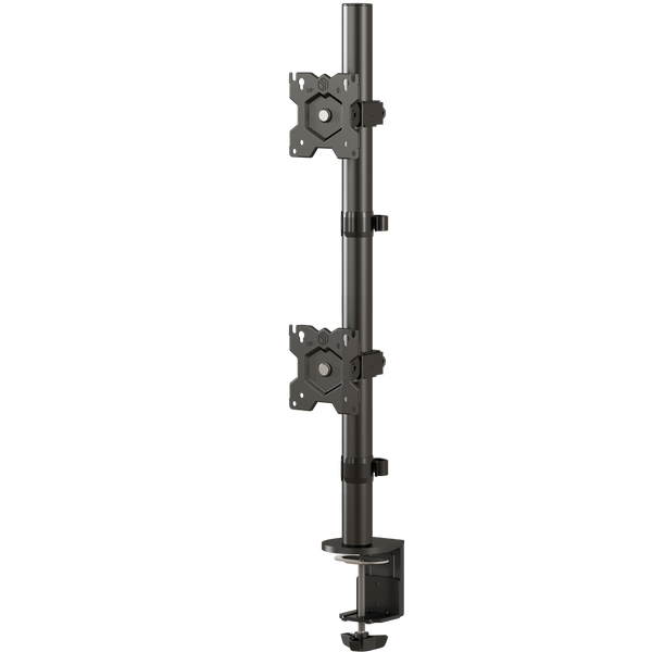Desk Mount for Two Monitors 13"-34" max 8 kg, Tilt-Swivel, with Rotation, Black D208E