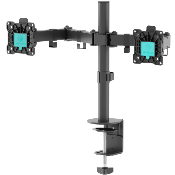 Desk Mount for Two Monitors 13"-32" max 8 kg, Tilt-Swivel, with Rotation, Black D221E