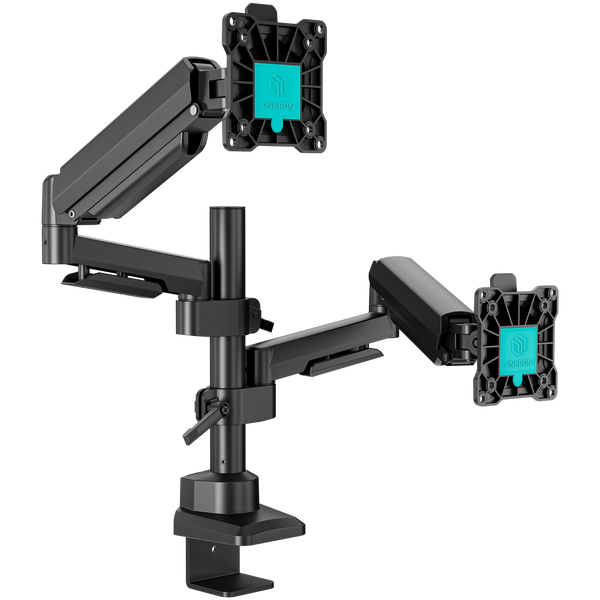 Desk Mount for Two Monitors 17"-42" max 15 kg, Tilt-Swivel, with Rotation, Black G140