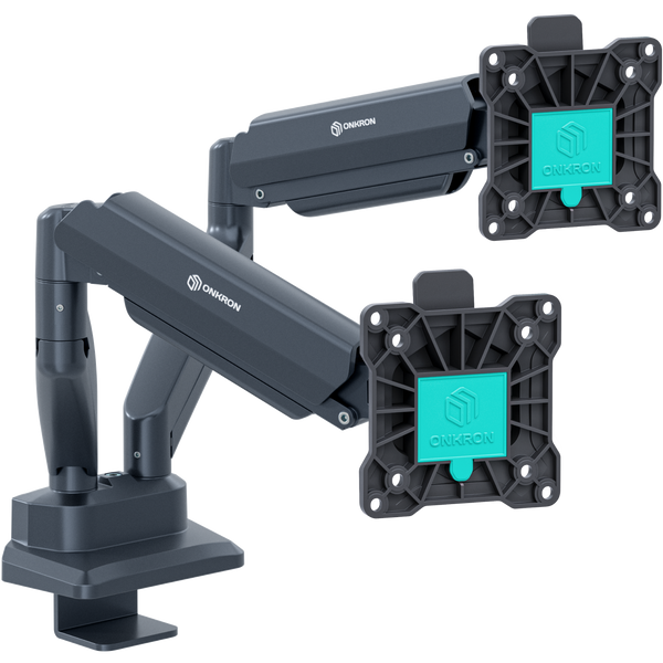 Dual monitor desk mount 13"–32", graphite G160