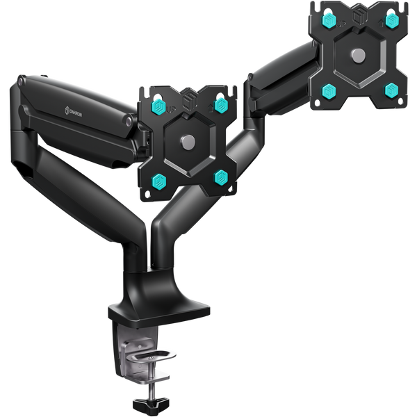 Desk Mount for Two Monitors 13"-32" max 9 kg, Tilt-Swivel, with Rotation, Black G200