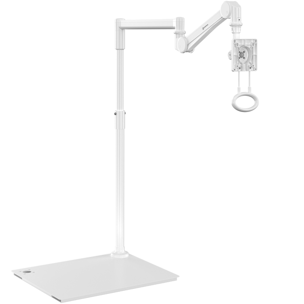 Floor Stand with Gas Lift for Monitors up to 6 kg – Extension 930 mm – Model MGS6 Flexibility and Hygiene for Medical Use