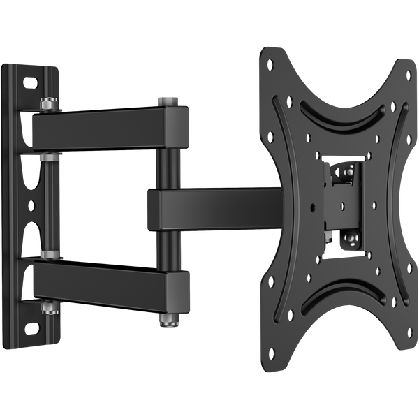 Tilting and swiveling TV bracket for 17"-43" max 35 kg, black STE322-B