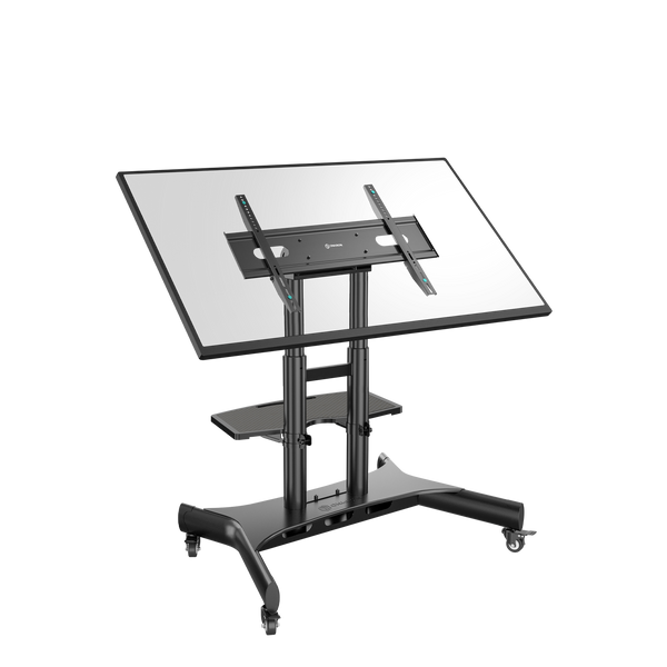 Mobile TV stand for TVs or interactive panels 50"-83", max 70 kg, tiltable, black TS1380