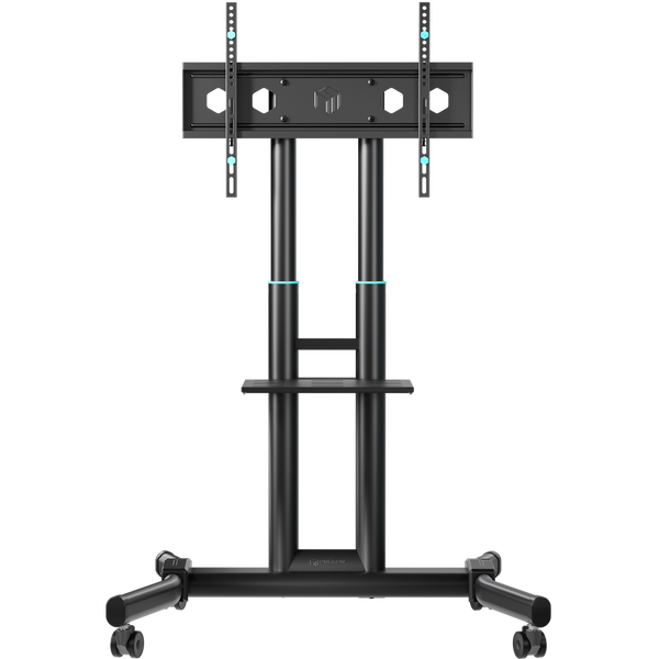 ONKRON mobile stand for TVs and professional displays 43"–75", max 65.5 kg, black TS1551