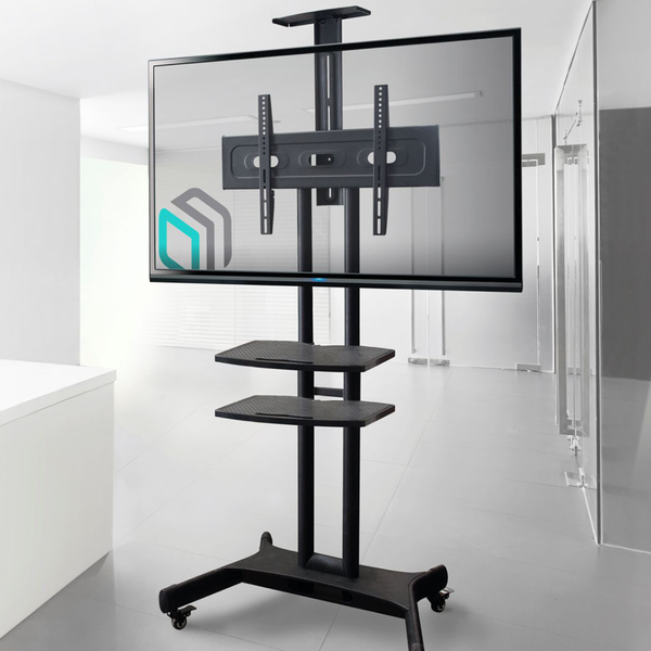 ONKRON Mobile TV Stand For 40-70” TVs Up To 60 Kg With Wheels Shelves ...