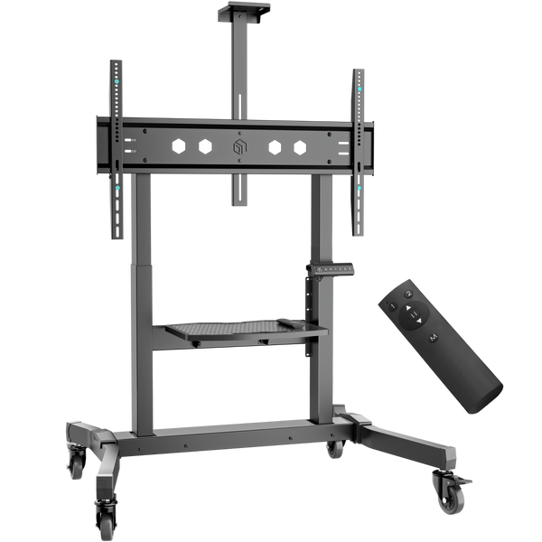 Motorized mobile TV stand for TVs or interactive panels 50"-100", max 130 kg, black TS1991E