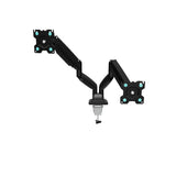 ONKRON Dual Monitor Mount - 75x75 VESA 100x100 Table Mount for 2 Monitors Swivel for 13-32 Inch Screens up to 9kg (x2) Max Dual Monitor Mount Black G200