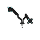 Desk Mount for Two Monitors 13"-32" max 9 kg, Tilt-Swivel, with Rotation, Black G200