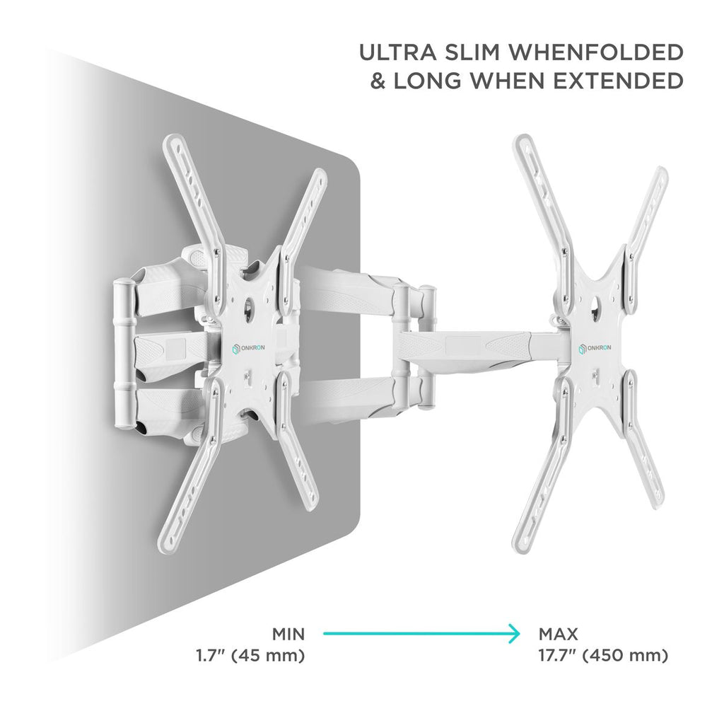 Monitor desk mount for 32” – 60 Inch LCD LED OLED Screens M5 White - Onkron