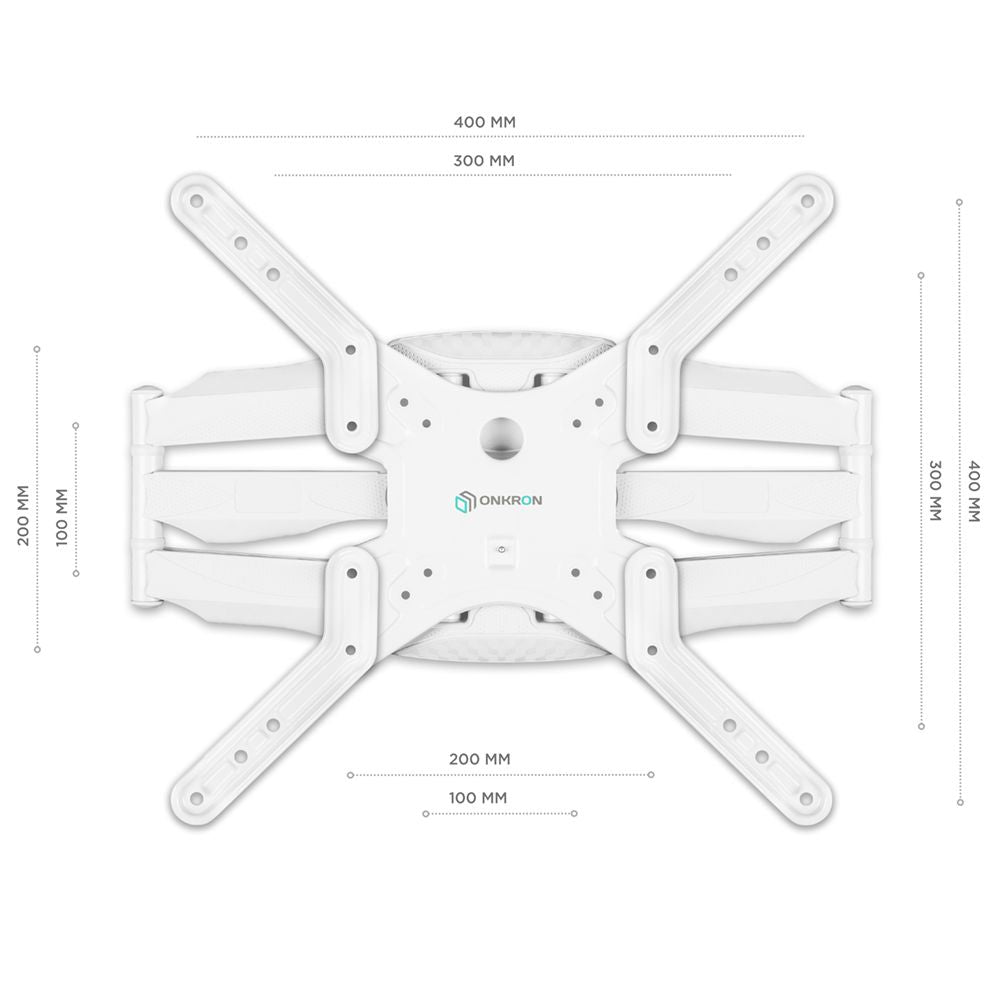 Monitor desk mount for 32” – 60 Inch LCD LED OLED Screens M5 White - Onkron