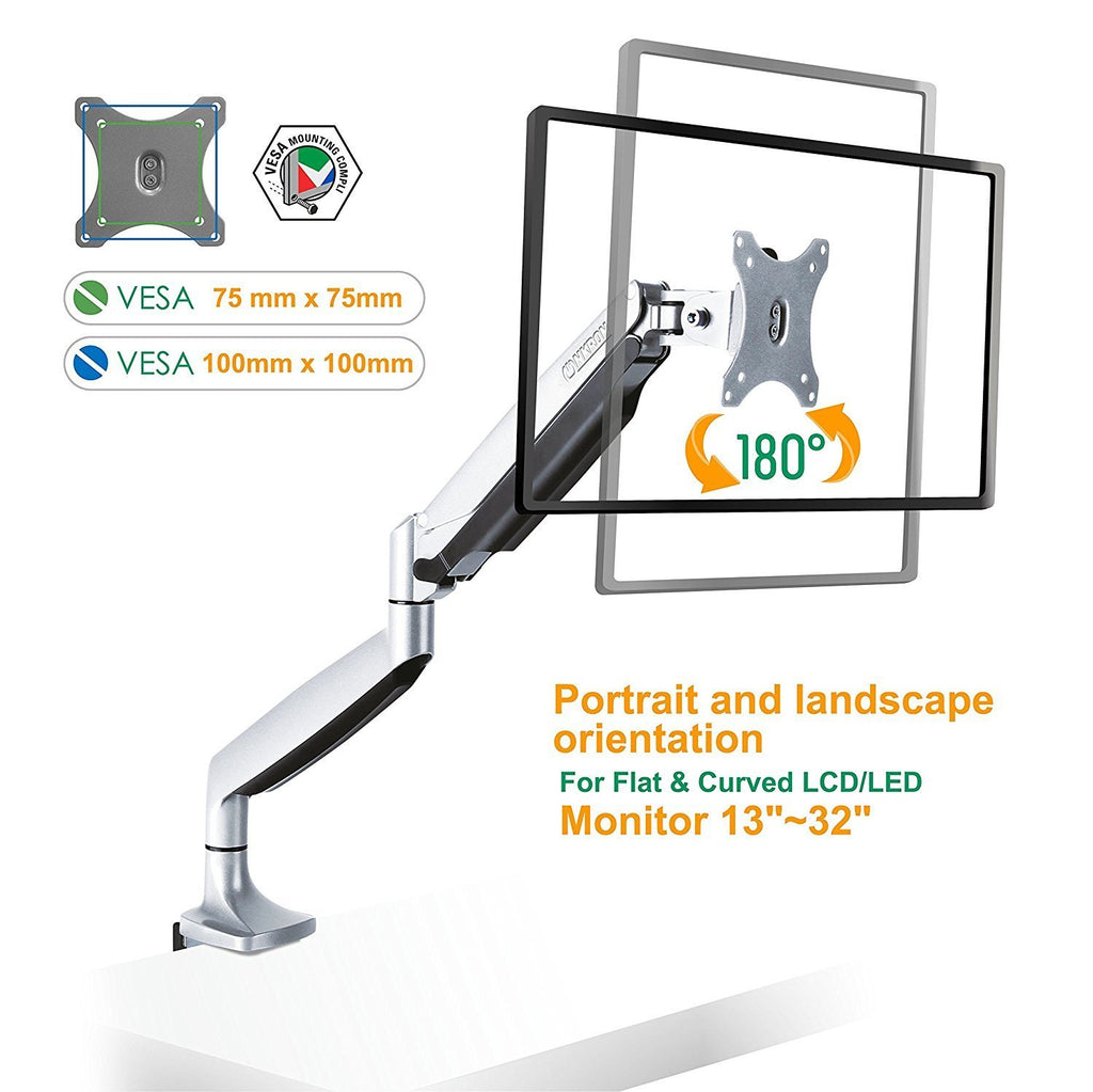 Monitor Desk Mount for 13 to 32-Inch LED LCD Flat Monitors up to 19.8 lbs - Onkron