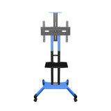 ONKRON Mobile TV Stand for 40-70” up to 45 kg TVs with Wheels Shelves Height Adjustable Rolling TV Cart TS1551 Blue