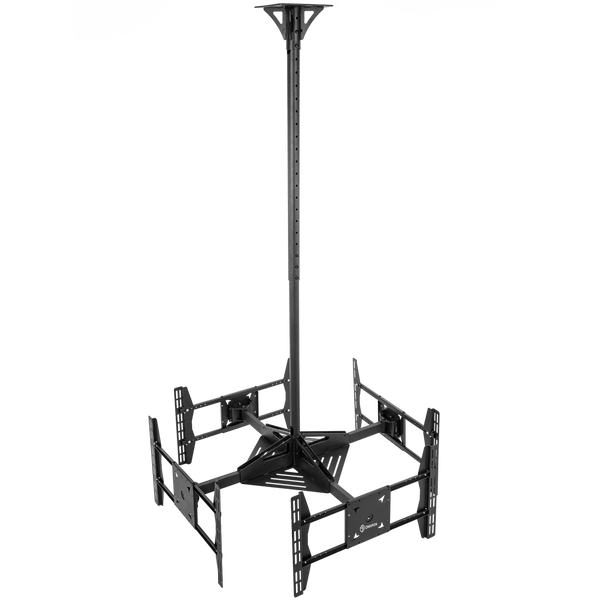 Ceiling TV Mount Tilt Swivel Bracket for 4 Screens 32"-55" up to 36 kg CPRO2L-4 Black
