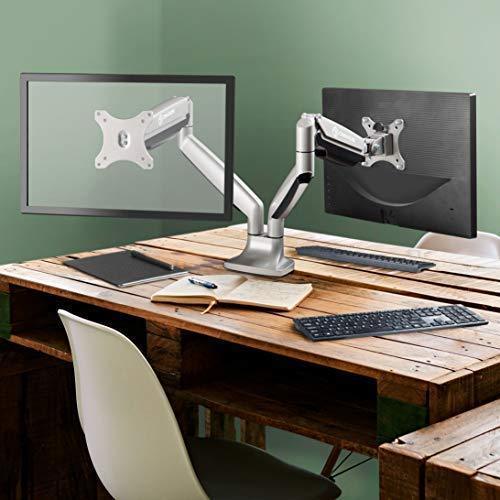 Dual Monitor Desk Mount Stand for 23 to 32-Inch LCD LED Monitors up to 19.8 lbs - Onkron